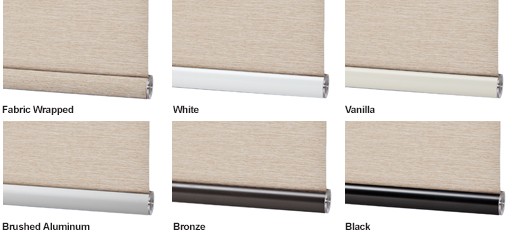All Six Colors Available for Bottom Rails on Indoor Shades
