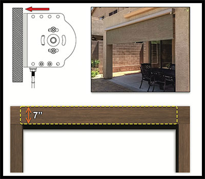 Surface mount outdoor cable shades