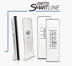 new Emitto Smartline handheld remote for motorized shades