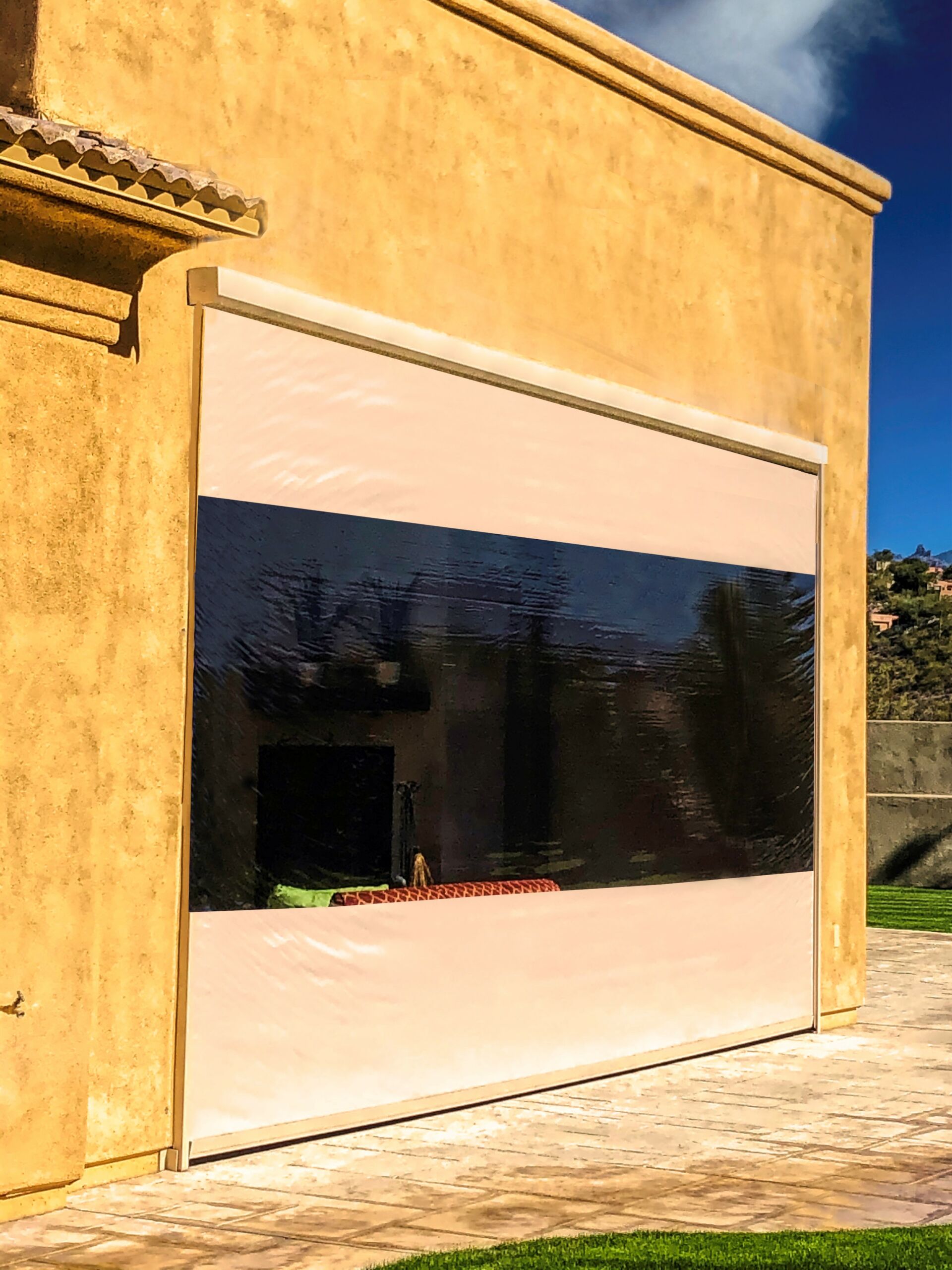 CITADEL Brawny Clear Vinyl Outdoor Shades North Solar Screen