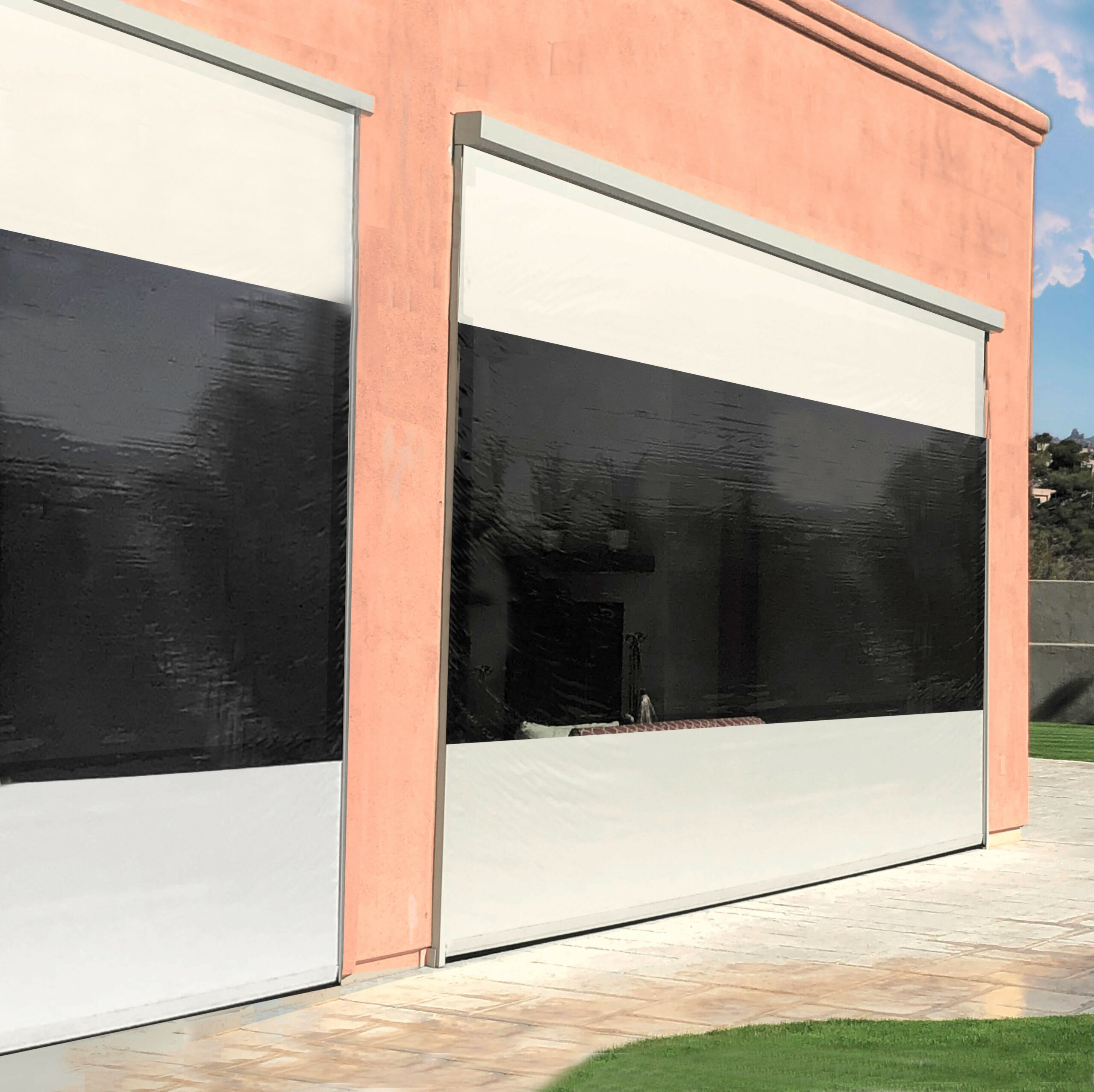 CITADEL Brawny Clear Vinyl Outdoor Shades North Solar Screen